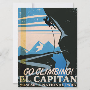 El Capitan vintage travel poster