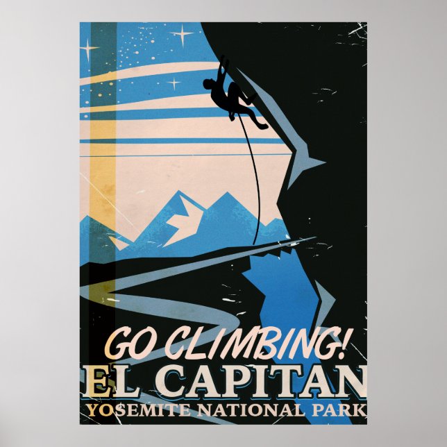 El Capitan vintage travel poster (Front)