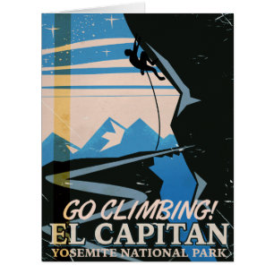 El Capitan vintage travel poster