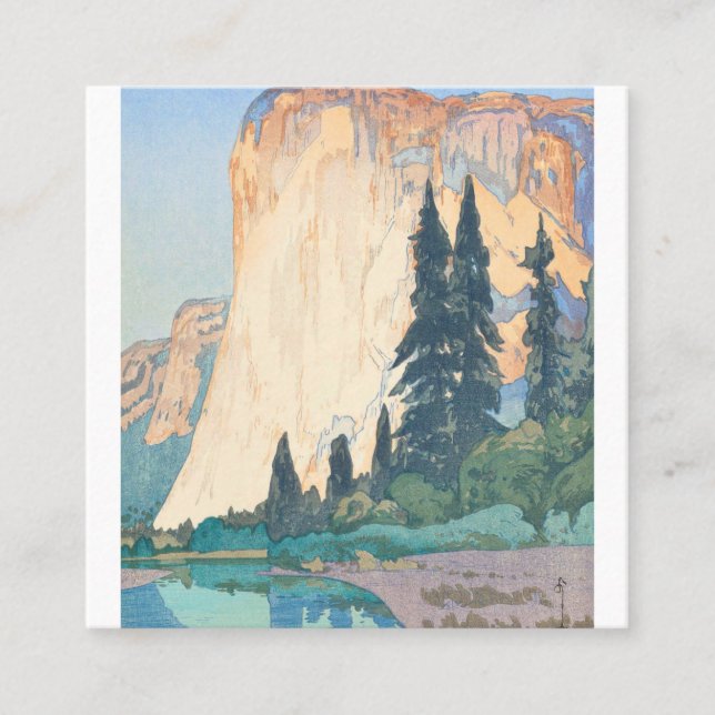 El Capitan Yosemite American Series Hiroshi Square Business Card (Front)