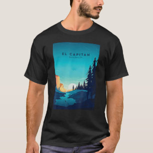 El Capitan Yosemite National Park Camping Adventur T-Shirt