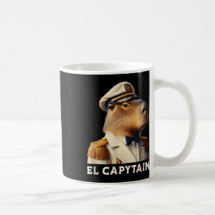 El Capytain Funny Capybara Boat Captain  Coffee Mug