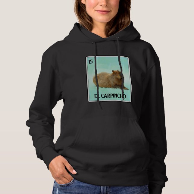 El Carpincho Capybara Card  Capibara Animal  Humor Hoodie (Front)