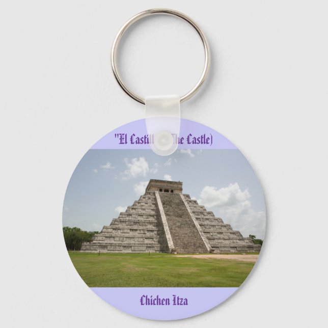 "El Castillo" (The Castle) at Chichen Itza Key Ring (Front)
