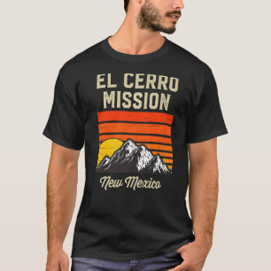 El Cerro Mission New Mexico Retro City State Usa T-Shirt