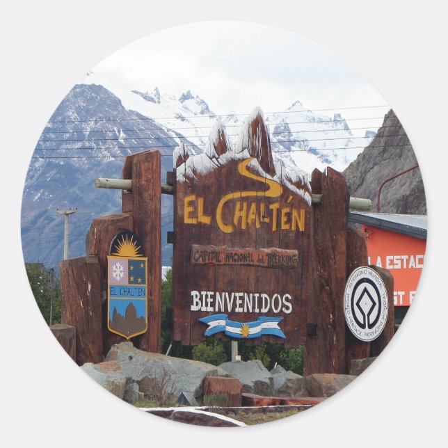 El Chalten, Patagonia, Argentina Classic Round Sticker (Front)