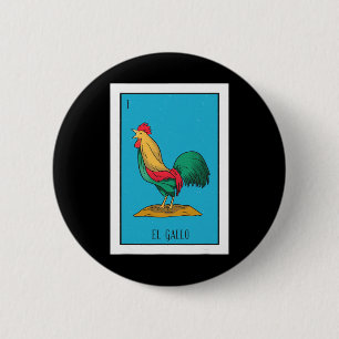 El Chicken Lottery Gift The Chicken Card Mexican L 6 Cm Round Badge