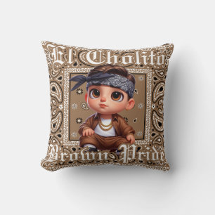 El Cholito throw pillow