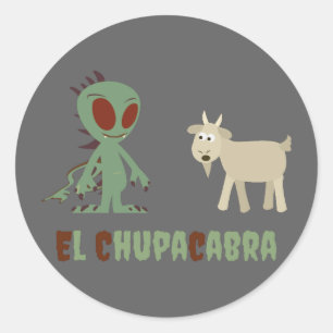 El Chupacabra Classic Round Sticker