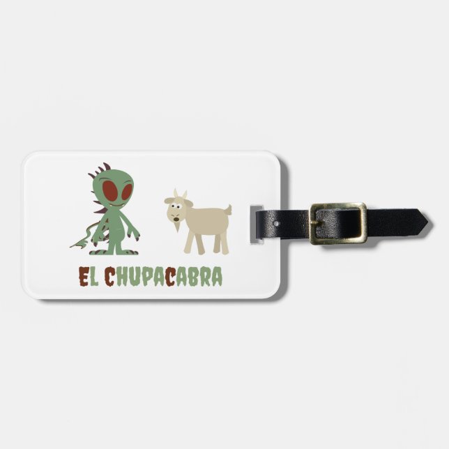 El Chupacabra Luggage Tag (Front Horizontal)