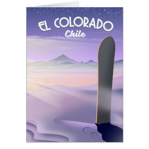 El Colorado Chile Snowboarding travel poster