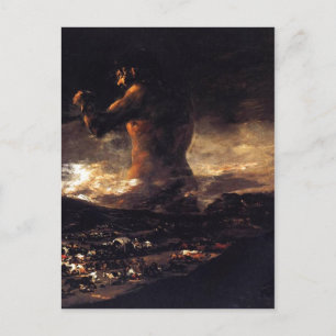 El coloso (1808-1812), Francisco de Goya. Oil on c Postcard