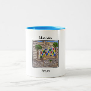 El Cubo, in the Harbour of Malaga, Spain Two-Tone Coffee Mug