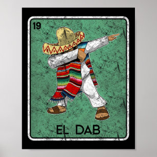 El Dab Card Funny Cinco De Mayo Mexican Party Poster