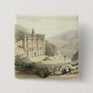 El Deir, Petra 15 Cm Square Badge