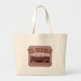 El Diablo Bay Area Mountain Fun Slogan Large Tote Bag