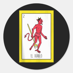El Diablo Card Tank Top  Classic Round Sticker