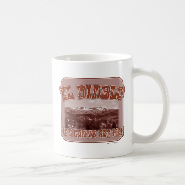 El Diablo Funny Bay Area Mountain Logo Coffee Mug (Right)