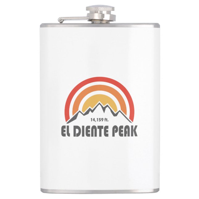 El Diente Peak Hip Flask (Front)