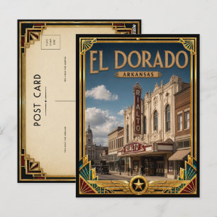 El Dorado Arkansas Vintage Art Deco Golden Age Postcard