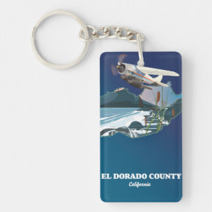 El Dorado County California map Two-Tone Coffee Mu Key Ring