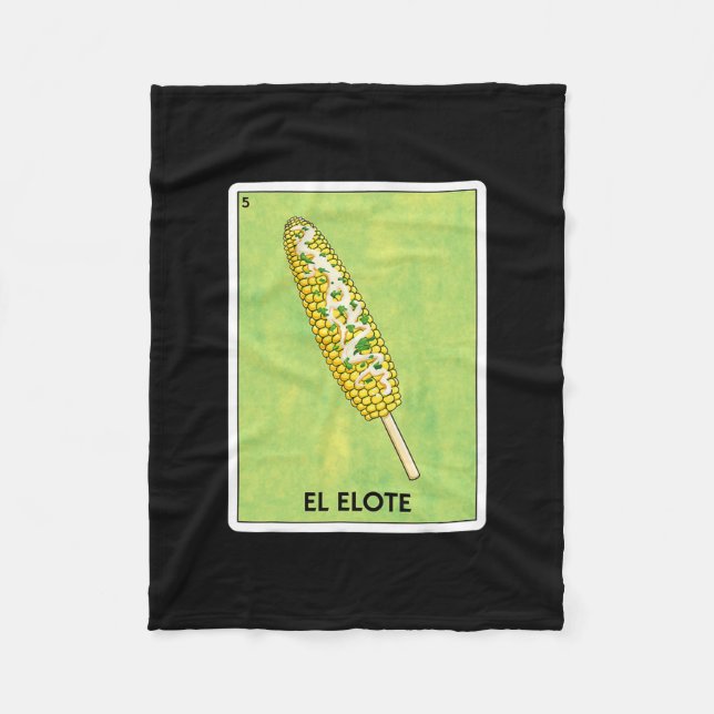 El Elote Mexican Corn Card Game Funny meme  Fleece Blanket (Front)