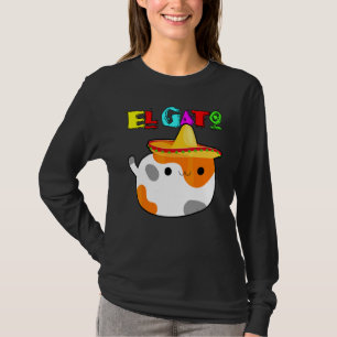 El Gato Calico Cat Cinco De Mayo Latino Kitty With T-Shirt