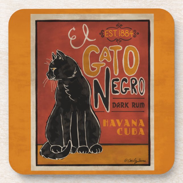 El Gato Negro Coasters (Front)