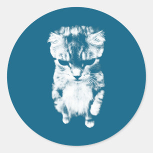 El Gato Sad Kitten Meme Classic Round Sticker
