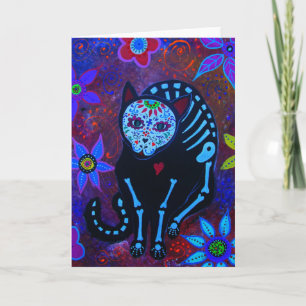 EL GATO VIII DIA DE LOS MUERTOS CAT CARD