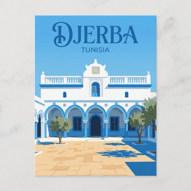 El Ghriba Synagogue Tunisia Postcard (Front)