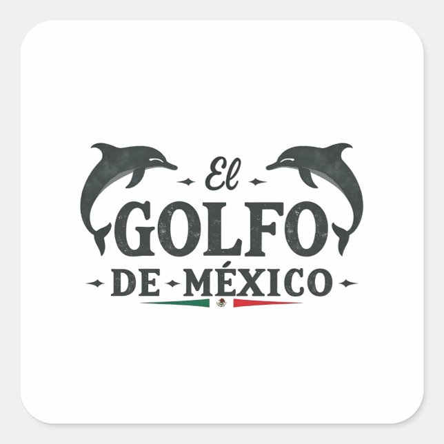 El Golfo De Mexico American Gulf of mexico  Square Sticker (Front)