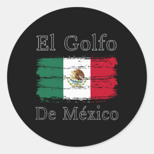 El Golfo De Mexico Dolphin Classic Round Sticker