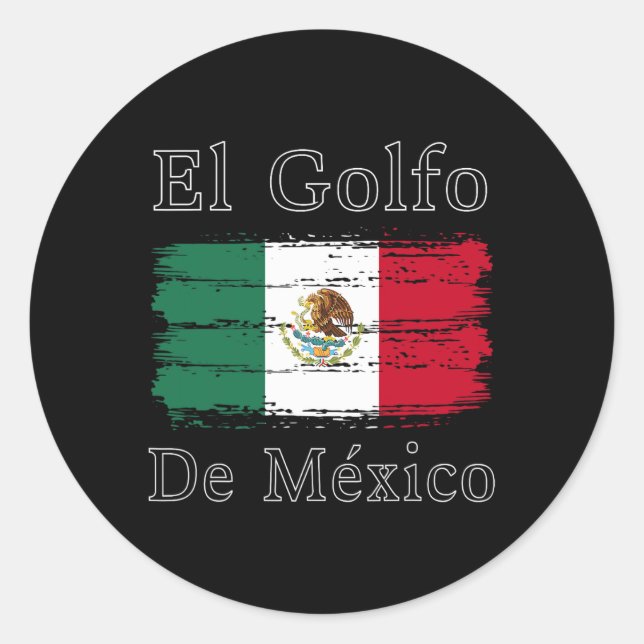 El Golfo De Mexico Dolphin  Classic Round Sticker (Front)