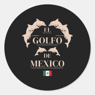 El Golfo De México Dolphin Gulf Of Mexico Classic Round Sticker