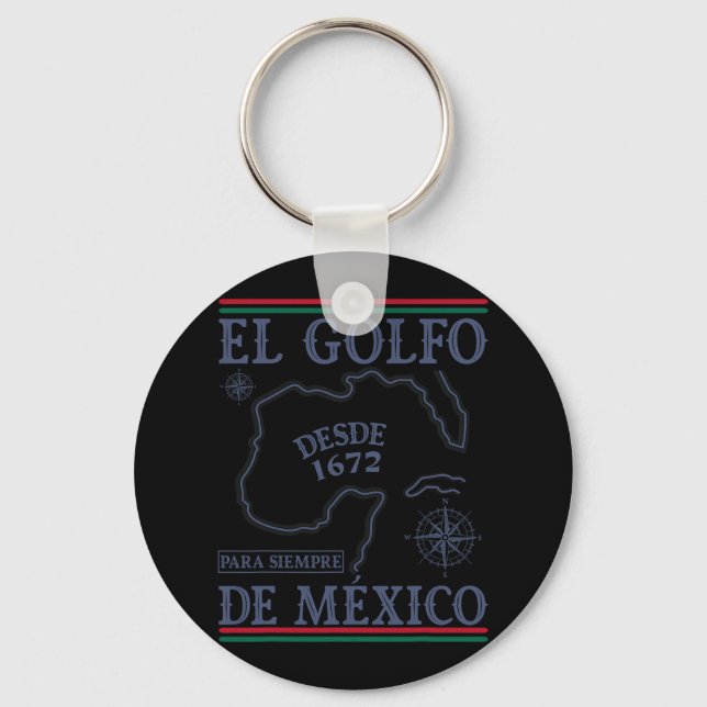 El Golfo De México  Key Ring (Front)