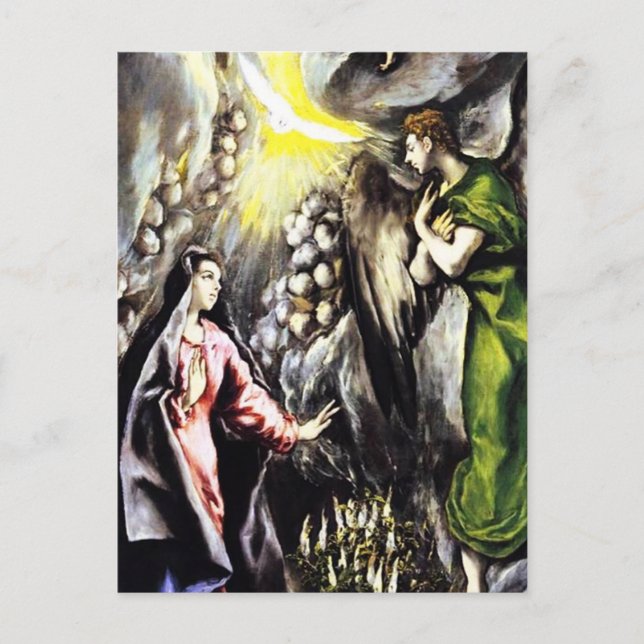 El Greco Annunciation Virgin Mary Postcard (Front)