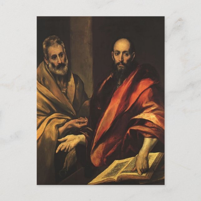 El Greco- Apostles Peter and Paul Postcard (Front)