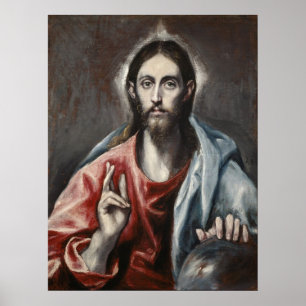 El Greco - Christ Blessing Poster