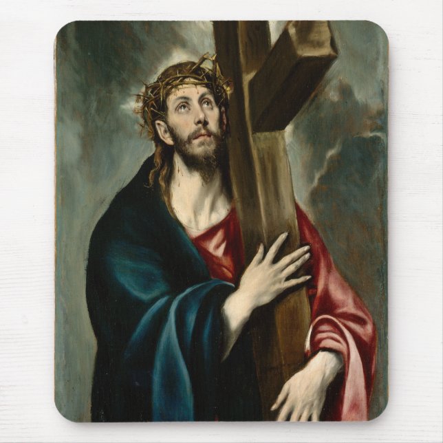 El Greco - Christ Carrying The Cross Mouse Pad (Front)