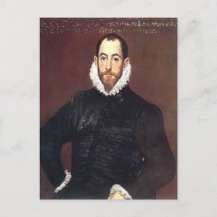 El Greco- Portrait of a gentleman from Casa Leiva Postcard