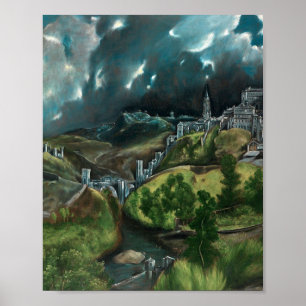 El Greco - View Of Toledo (1598-1599) Poster