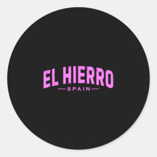 El Hierro Spanish Canary Islands Spain Vacation Su Classic Round Sticker