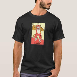 El Jaguar Mexican Luchador Wrestler Lottery Card T-Shirt