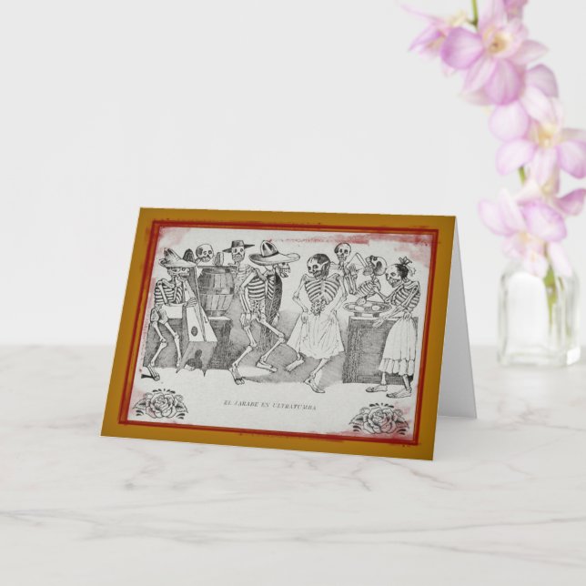 El jarabe en ultratumba - Dia De Los Muertos Card (Orchid)