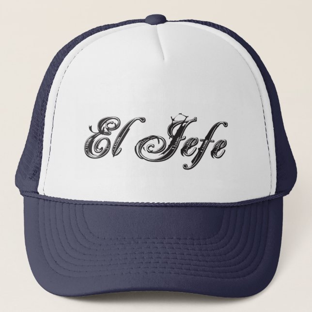 El Jefe logo Estilo Style Trucker Hat (Front)