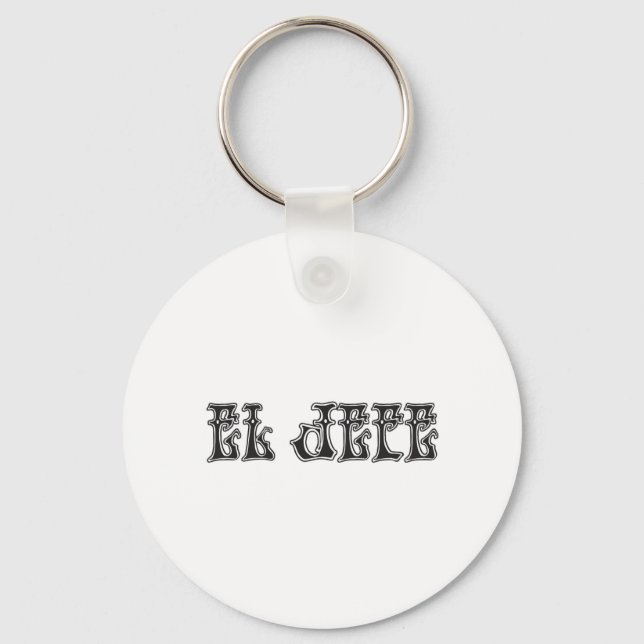 El Jefe logo Liquido Liquid Key Ring (Front)