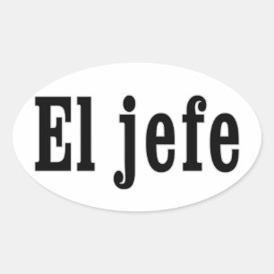El jefe "The Boss" Oval Sticker