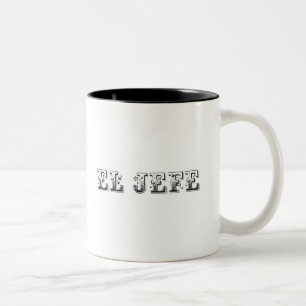 El Jefe "the boss" stuff Two-Tone Coffee Mug