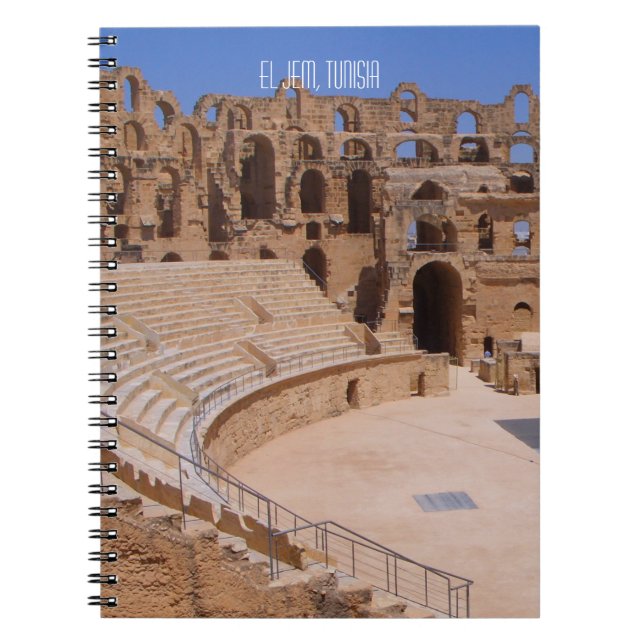 El Jem Roman Gladiator Amphitheatre Ruins Tunisia Notebook (Front)